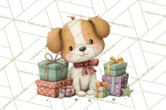 Christmas Animals Clipart PNG, Cute Cartoon Holiday Clip Art Product Image 3