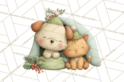 Christmas Animals Clipart PNG, Cute Cartoon Holiday Clip Art Product Image 5