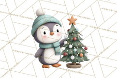 Christmas Animals Clipart PNG, Cute Cartoon Holiday Clip Art Product Image 5