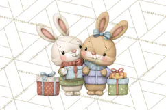 Christmas Animals Clipart PNG, Cute Cartoon Holiday Clip Art Product Image 3