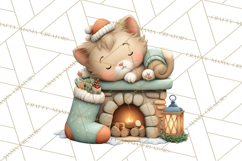 Christmas Animals Clipart PNG, Cute Cartoon Holiday Clip Art Product Image 2