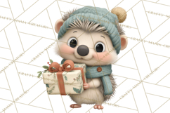 Christmas Animals Clipart PNG, Cute Cartoon Holiday Clip Art Product Image 2