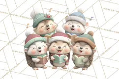 Christmas Animals Clipart PNG, Cute Cartoon Holiday Clip Art Product Image 5