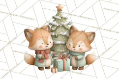 Christmas Animals Clipart PNG, Cute Cartoon Holiday Clip Art Product Image 2