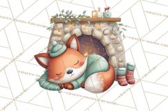Christmas Animals Clipart PNG, Cute Cartoon Holiday Clip Art Product Image 3