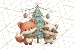 Christmas Animals Clipart PNG, Cute Cartoon Holiday Clip Art Product Image 4