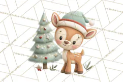 Christmas Animals Clipart PNG, Cute Cartoon Holiday Clip Art Product Image 3