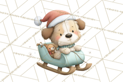 Christmas Animals Clipart PNG, Cute Cartoon Holiday Clip Art Product Image 4