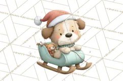 Christmas Animals Clipart PNG, Cute Cartoon Holiday Clip Art Product Image 4