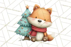 Christmas Animals Clipart PNG, Cute Cartoon Holiday Clip Art Product Image 5
