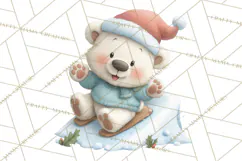 Christmas Animals Clipart PNG, Cute Cartoon Holiday Clip Art Product Image 2