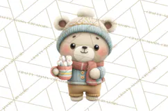 Christmas Animals Clipart PNG, Cute Cartoon Holiday Clip Art Product Image 3