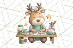 Christmas Animals Clipart PNG, Cute Cartoon Holiday Clip Art Product Image 5