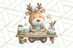 Christmas Animals Clipart PNG, Cute Cartoon Holiday Clip Art Product Image 5