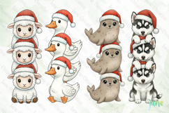 Cute Christmas Animals Stacks PNG Product Image 1