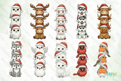 Cute Christmas Animals Stacks PNG Bundle Product Image 2