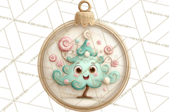 Christmas Ornament Clipart PNG, Whimsical Cute Characters Product Image 3