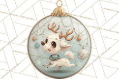 Christmas Ornament Clipart PNG, Whimsical Cute Characters Product Image 4