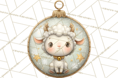 Christmas Ornament Clipart PNG, Whimsical Cute Characters Product Image 5