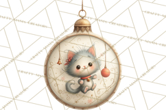 Christmas Ornament Clipart PNG, Whimsical Cute Characters Product Image 4