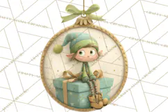 Christmas Ornament Clipart PNG, Whimsical Cute Characters Product Image 5