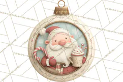 Christmas Ornament Clipart PNG, Whimsical Cute Characters Product Image 5