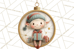 Christmas Ornament Clipart PNG, Whimsical Cute Characters Product Image 4