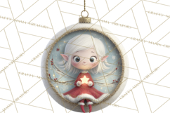Christmas Ornament Clipart PNG, Whimsical Cute Characters Product Image 3