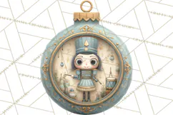 Christmas Ornament Clipart PNG, Whimsical Cute Characters Product Image 5