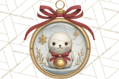 Christmas Ornament Clipart PNG, Whimsical Cute Characters Product Image 4