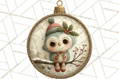 Christmas Ornament Clipart PNG, Whimsical Cute Characters Product Image 3