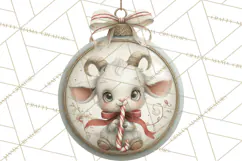 Christmas Ornament Clipart PNG, Whimsical Cute Characters Product Image 4