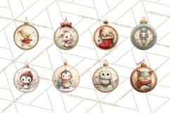 Christmas Ornament Clipart PNG, Whimsical Cute Characters Product Image 8