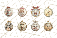 Christmas Ornament Clipart PNG, Whimsical Cute Characters Product Image 3