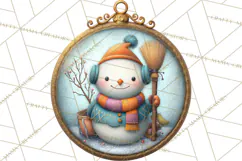 Christmas Ornament Clipart PNG, Whimsical Cute Characters Product Image 4