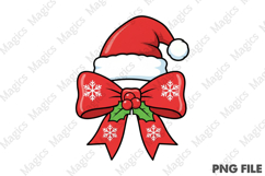 Cute Christmas Bow Sublimation Png Product Image 1