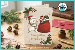 Cute Christmas Bunny PNG Printable Clipart Product Image 11