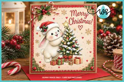 Cute Christmas Bunny PNG Printable Clipart Product Image 9