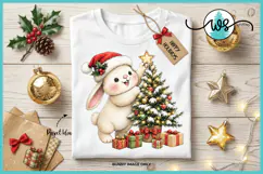 Cute Christmas Bunny PNG Printable Clipart Product Image 10