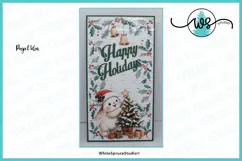 Cute Christmas Bunny and Tree PNG Printable Clipart Product Image 5