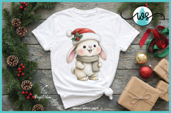 Cute Christmas Bunny PNG Printable Clipart Product Image 4
