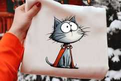 Cute Christmas Cat Clipart Product Image 2