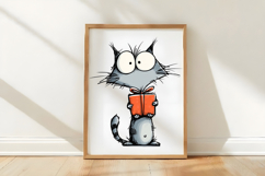 Cute Christmas Cat Clipart Product Image 3