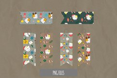 Cute Christmas Cat Seamless Pattern Tags Product Image 1