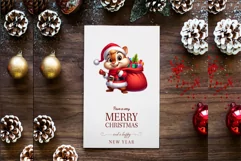 Cute Christmas Chipmunks. Clipart, PNG. Product Image 7