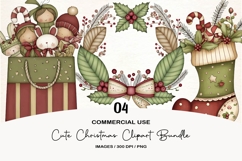 Cute Christmas Clipart PNG Sublimation Product Image 1