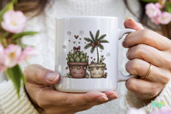 Cute Christmas Couple Pot Clipart Product Image 3