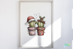 Cute Christmas Couple Pot Clipart Product Image 5
