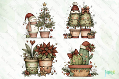 Cute Christmas Couple Pot Clipart Product Image 1