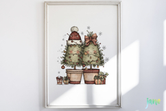 Cute Christmas Couple Pot Clipart Product Image 5